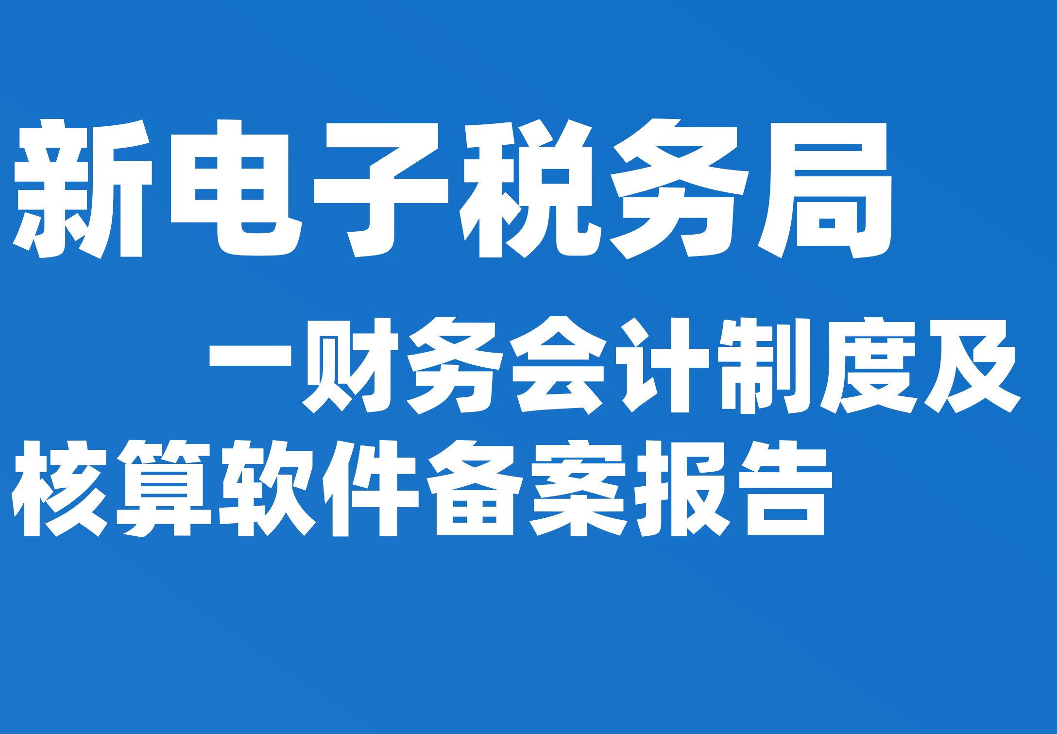 财务会计制度及核算软件备案报告